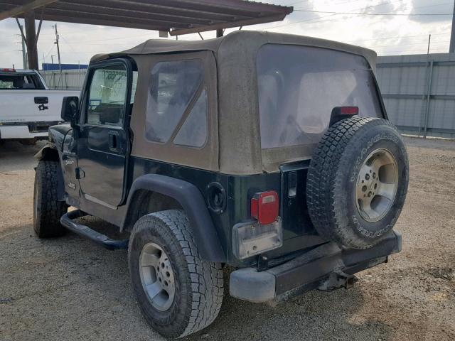 1J4FA49S61P342431 - 2001 JEEP WRANGLER / GREEN photo 3