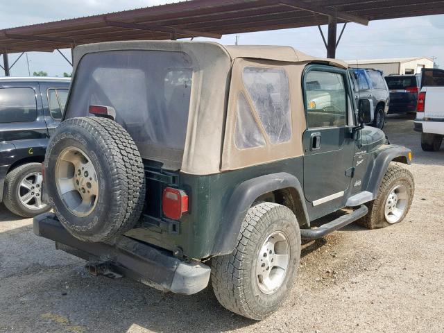 1J4FA49S61P342431 - 2001 JEEP WRANGLER / GREEN photo 4