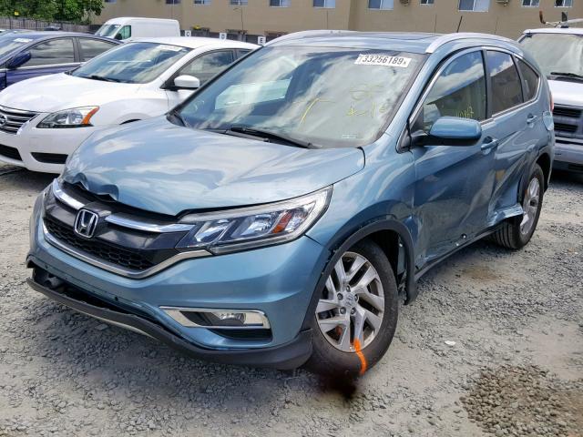 2HKRM3H72GH568388 - 2016 HONDA CR-V EXL BLUE photo 2