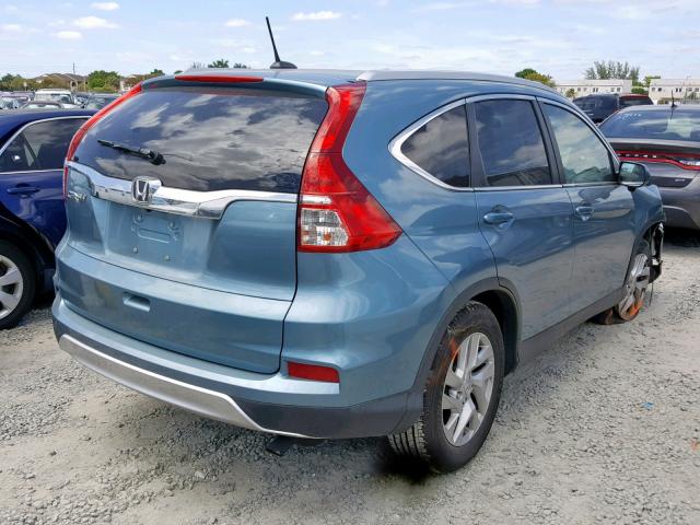 2HKRM3H72GH568388 - 2016 HONDA CR-V EXL BLUE photo 4