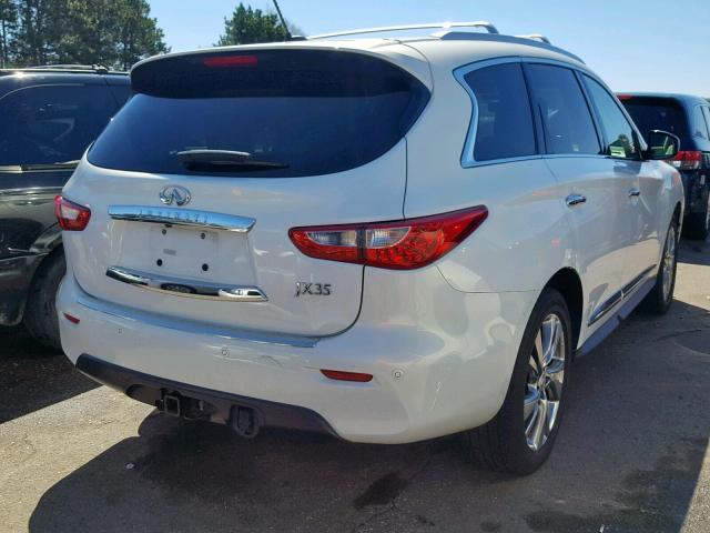 5N1AL0MMXDC308687 - 2013 INFINITI JX35 WHITE photo 4