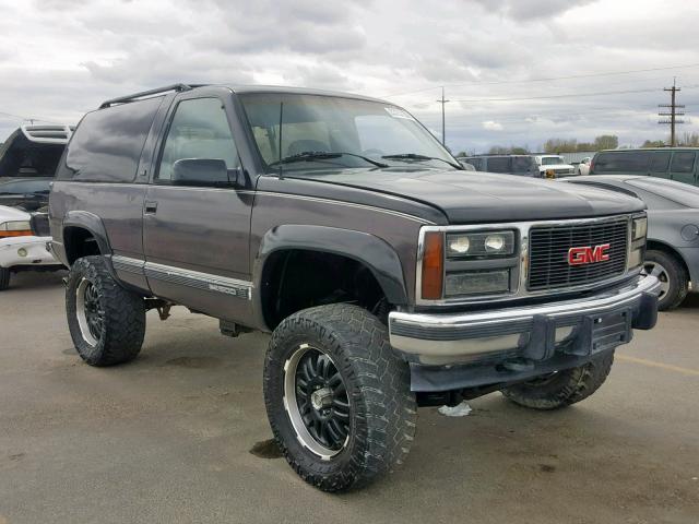 1GKEK18K1NJ725544 - 1992 GMC YUKON BLACK photo 1