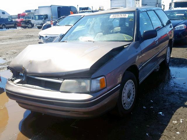 4S4BJ63C0M7911291 - 1991 SUBARU LEGACY L BROWN photo 2