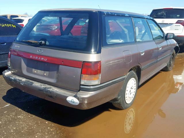 4S4BJ63C0M7911291 - 1991 SUBARU LEGACY L BROWN photo 4