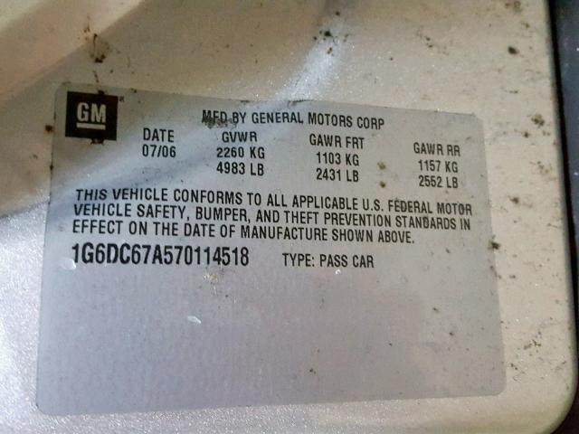 1G6DC67A570114518 - 2007 CADILLAC STS SILVER photo 10