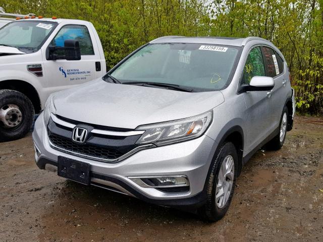 2HKRM4H71FH677087 - 2015 HONDA CR-V EXL SILVER photo 2