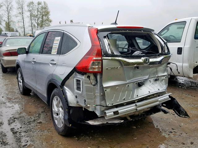 2HKRM4H71FH677087 - 2015 HONDA CR-V EXL SILVER photo 3