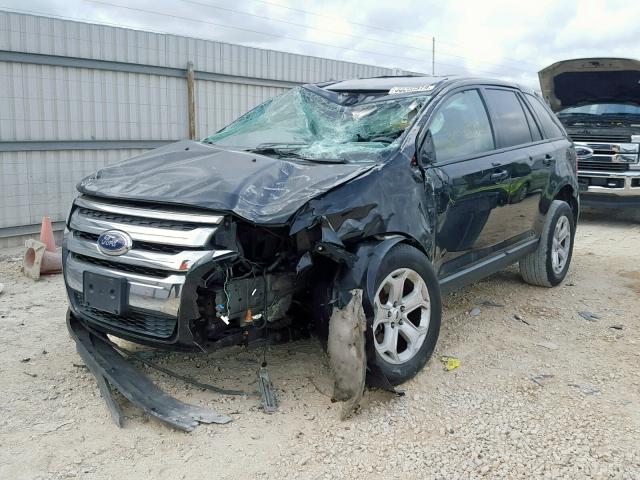 2FMDK3JC1DBC69727 - 2013 FORD EDGE SEL BLACK photo 2