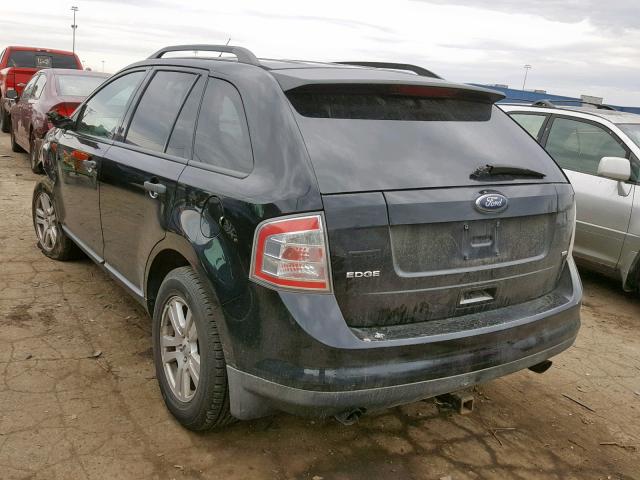 2FMDK46C08BA26415 - 2008 FORD EDGE SE BLACK photo 3