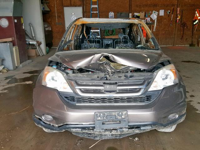 5J6RE4H70BL095835 - 2011 HONDA CR-V EXL GRAY photo 9