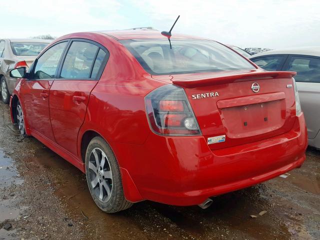 3N1AB6AP4CL759452 - 2012 NISSAN SENTRA 2.0 RED photo 3