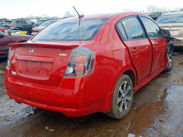 3N1AB6AP4CL759452 - 2012 NISSAN SENTRA 2.0 RED photo 4