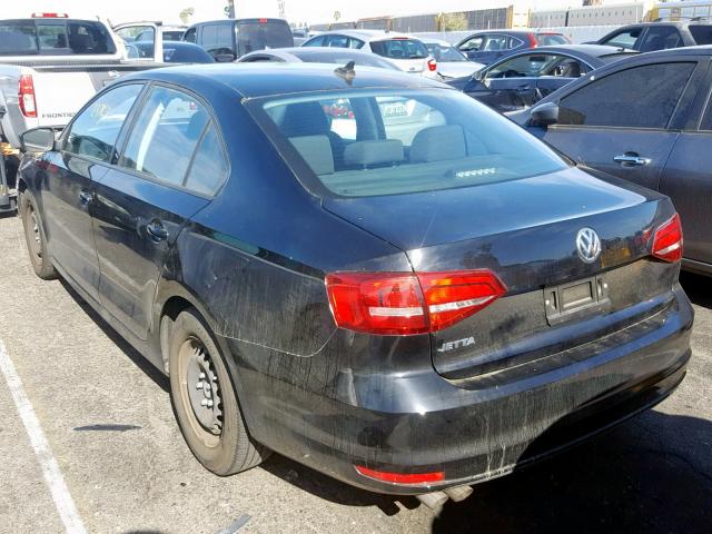 3VW2K7AJ2FM418369 - 2015 VOLKSWAGEN JETTA BASE BLACK photo 3