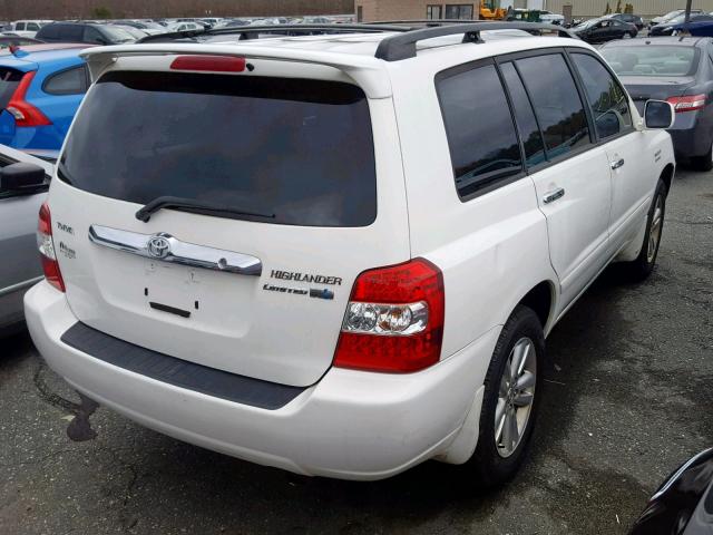 JTEDW21A460011624 - 2006 TOYOTA HIGHLANDER WHITE photo 4