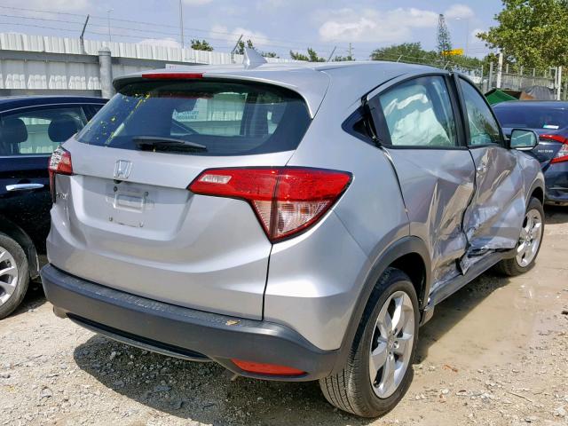 3CZRU5H34GM743267 - 2016 HONDA HR-V LX SILVER photo 4