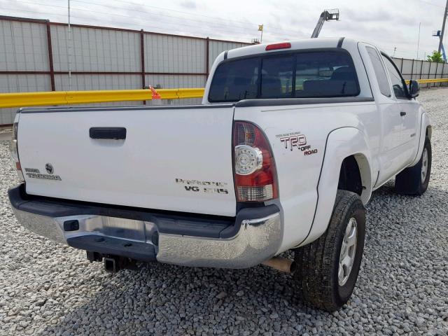 5TETU4GN8AZ714342 - 2010 TOYOTA TACOMA PRE WHITE photo 4