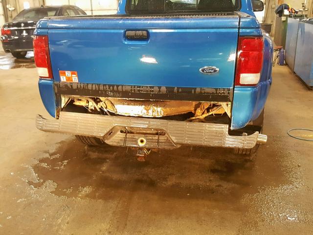 1FTYR11UX1PA61106 - 2001 FORD RANGER BLUE photo 10