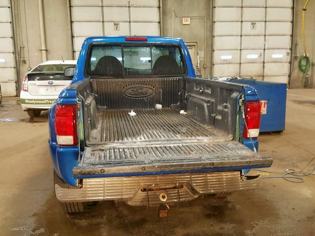 1FTYR11UX1PA61106 - 2001 FORD RANGER BLUE photo 6