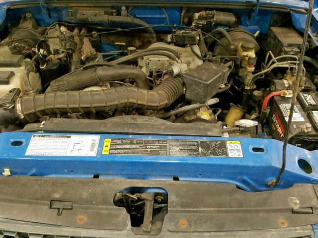 1FTYR11UX1PA61106 - 2001 FORD RANGER BLUE photo 7