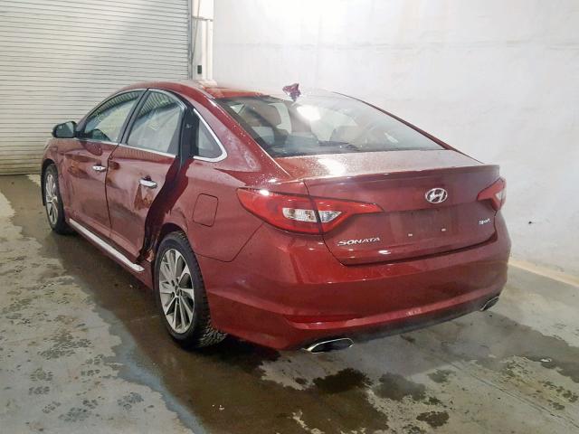 5NPE34AF8GH421548 - 2016 HYUNDAI SONATA SPO RED photo 3