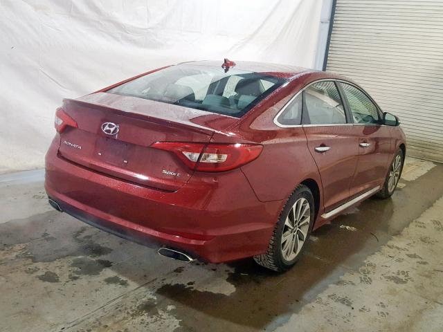 5NPE34AF8GH421548 - 2016 HYUNDAI SONATA SPO RED photo 4