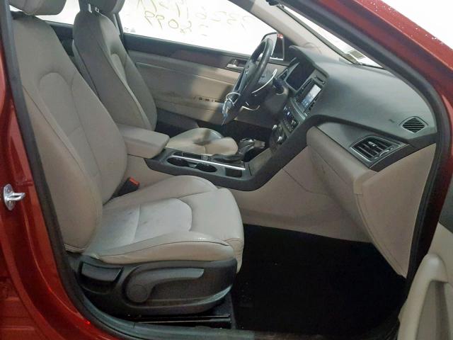 5NPE34AF8GH421548 - 2016 HYUNDAI SONATA SPO RED photo 5