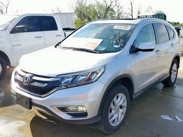 2HKRM3H76FH556985 - 2015 HONDA CR-V EXL SILVER photo 2