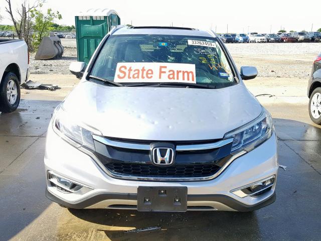 2HKRM3H76FH556985 - 2015 HONDA CR-V EXL SILVER photo 9