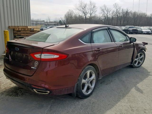 3FA6P0T93FR187989 - 2015 FORD FUSION SE MAROON photo 4