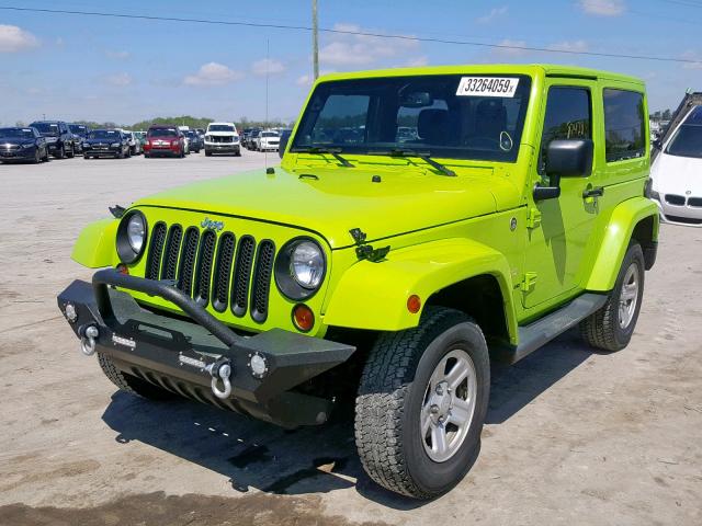 1C4AJWBG6DL576646 - 2013 JEEP WRANGLER S GREEN photo 2