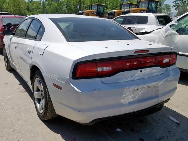 2C3CDXAT6EH203453 - 2014 DODGE CHARGER PO WHITE photo 3