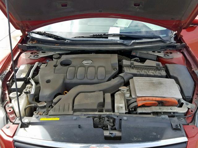 1N4CL21E29C178634 - 2009 NISSAN ALTIMA HYB BURGUNDY photo 7