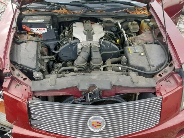 1G6DM57N330143052 - 2003 CADILLAC CTS BURGUNDY photo 7