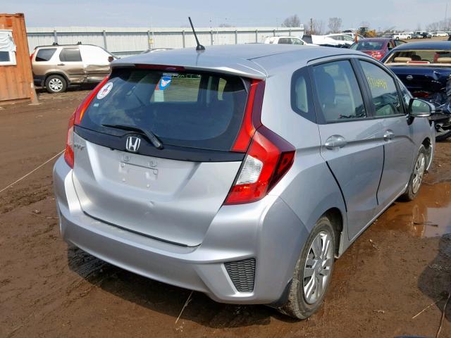 3HGGK5H54FM754032 - 2015 HONDA FIT LX SILVER photo 4