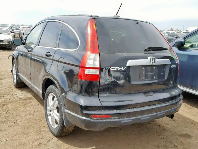 5J6RE4H79AL090860 - 2010 HONDA CR-V EXL BLACK photo 3