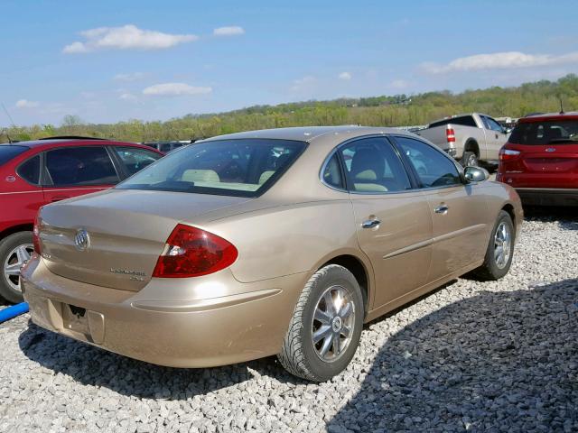 2G4WD532851205842 - 2005 BUICK LACROSSE C GOLD photo 4