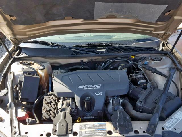 2G4WD532851205842 - 2005 BUICK LACROSSE C GOLD photo 7