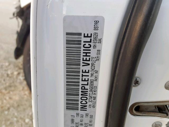 3C7WRTCL8HG656903 - 2017 RAM 3500 WHITE photo 10