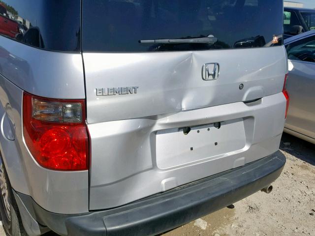 5J6YH18746L006758 - 2006 HONDA ELEMENT EX SILVER photo 9