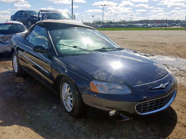 1C3EL55U91N588124 - 2001 CHRYSLER SEBRING LX BLUE photo 1