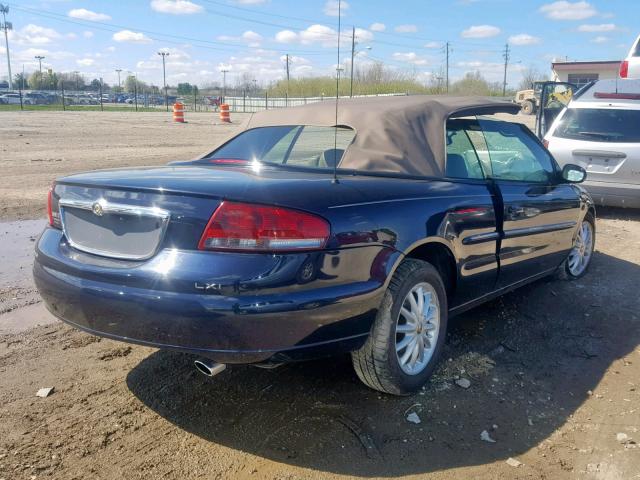 1C3EL55U91N588124 - 2001 CHRYSLER SEBRING LX BLUE photo 4