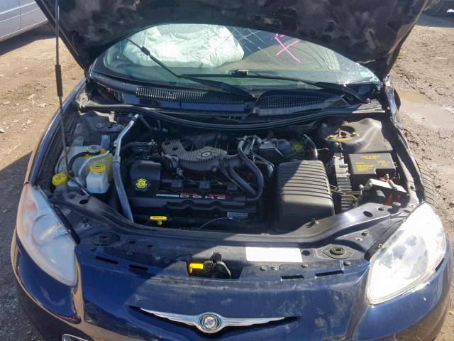 1C3EL55U91N588124 - 2001 CHRYSLER SEBRING LX BLUE photo 7