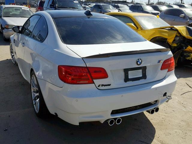 WBSKG9C55BE367684 - 2011 BMW M3 WHITE photo 3