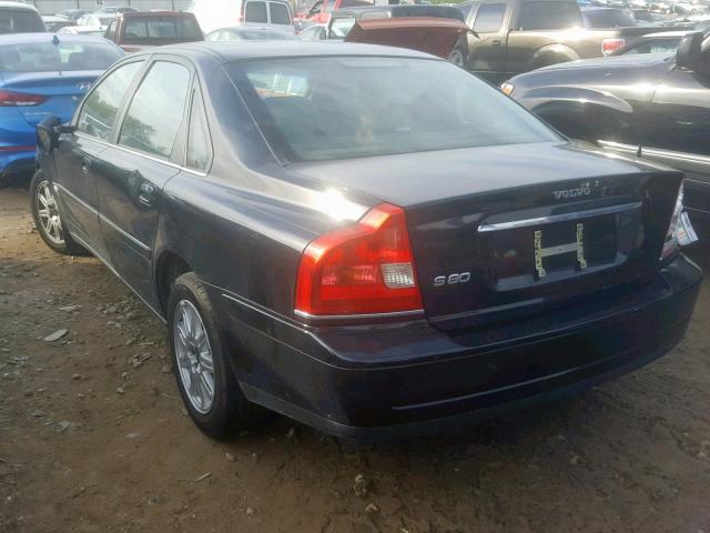 YV1TS59H941365932 - 2004 VOLVO S80 2.5T BLACK photo 3