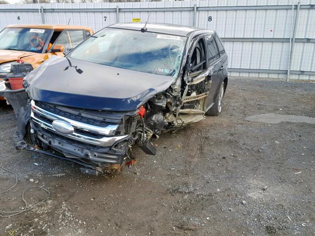 2FMDK4JC8CBA95868 - 2012 FORD EDGE SEL BLACK photo 2