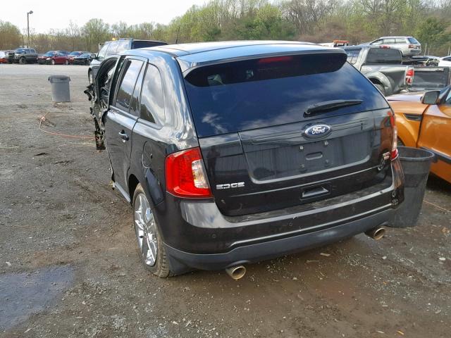 2FMDK4JC8CBA95868 - 2012 FORD EDGE SEL BLACK photo 3