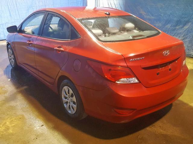 KMHCT4AE0HU307562 - 2017 HYUNDAI ACCENT SE RED photo 3