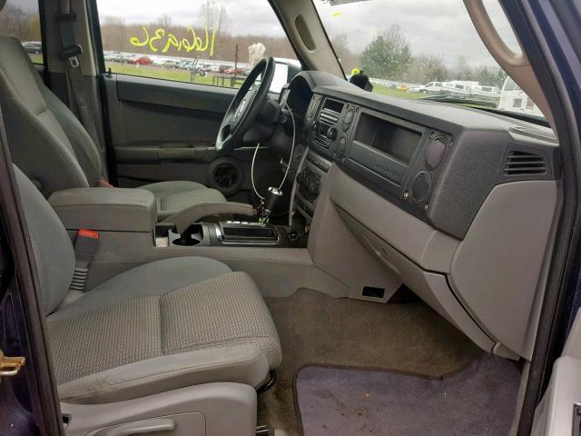 1J8HG48K86C238903 - 2006 JEEP COMMANDER BLUE photo 5