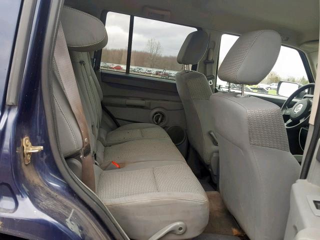 1J8HG48K86C238903 - 2006 JEEP COMMANDER BLUE photo 6