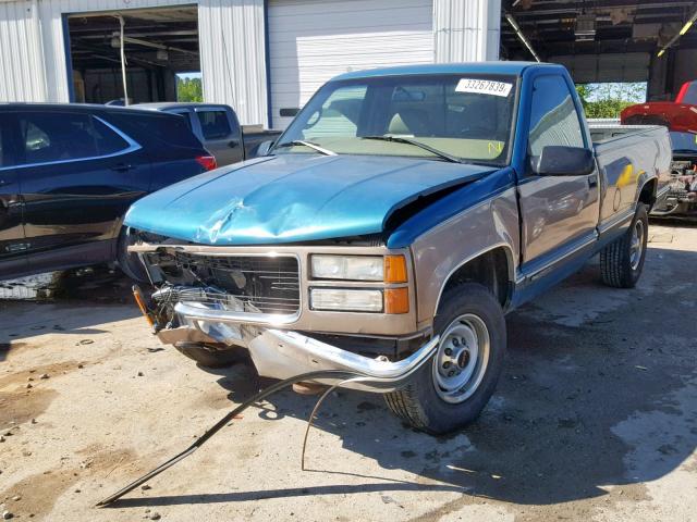 1GTGC24RXVZ514497 - 1997 GMC SIERRA C25 GREEN photo 2